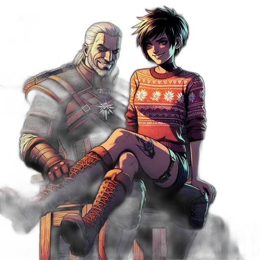 concept art, comic book art, cyberpunk, fantasy art transparent PNG cut-out