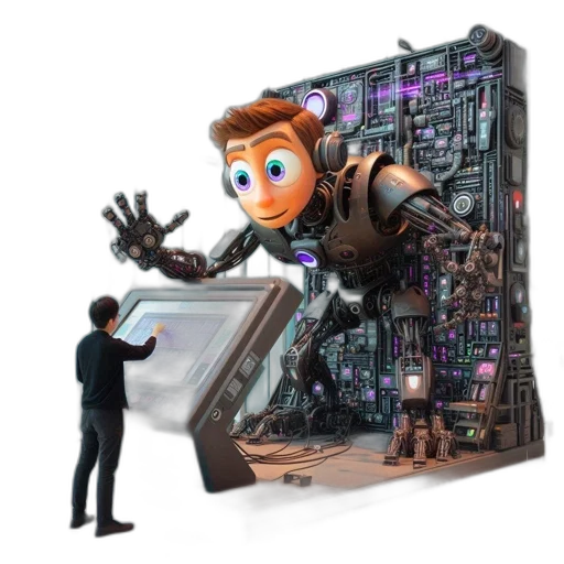 robot, creature, weapon, concept art transparent PNG cut-out