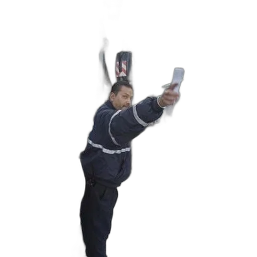 staff, weapon, jacket, robot transparent PNG cut-out