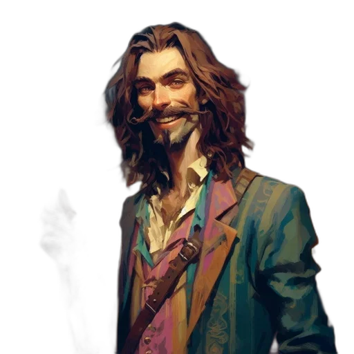 jacket, staff, face, concept art transparent PNG cut-out
