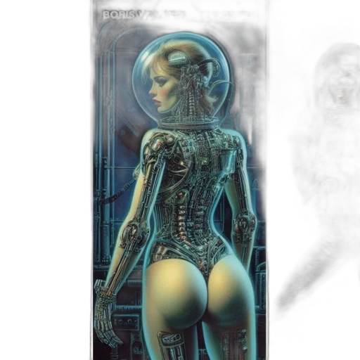 robot, dress, concept art, fantasy art transparent PNG cut-out