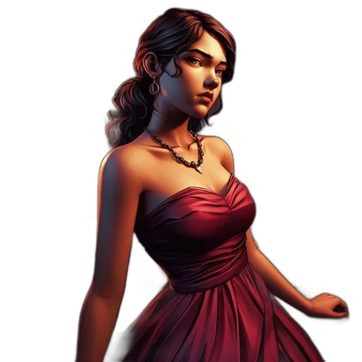 dress, jewelry, concept art, fantasy art transparent PNG cut-out