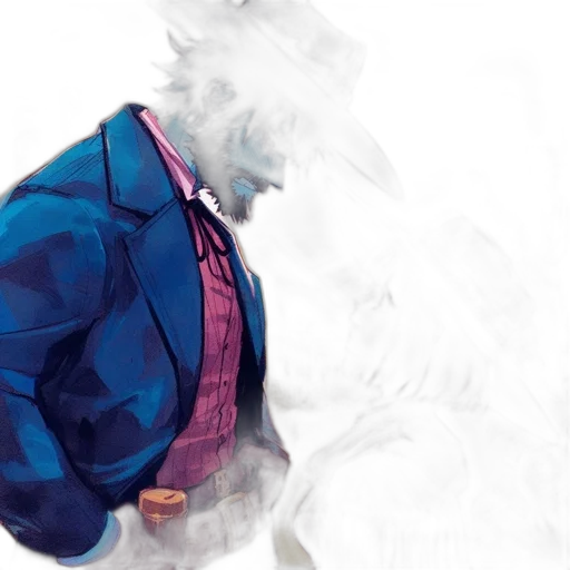 jacket, mask, sword, dragon transparent PNG cut-out