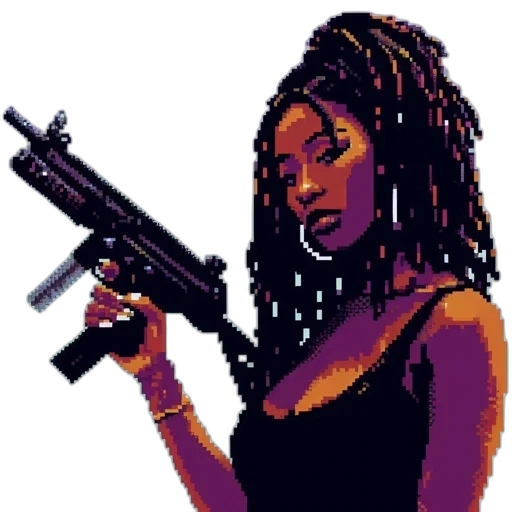 weapon, pixel art, comic book art, concept art transparent PNG cut-out