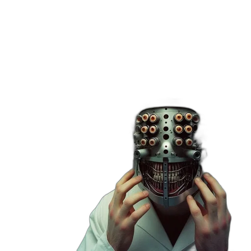 mask, robot, face, creature transparent PNG cut-out