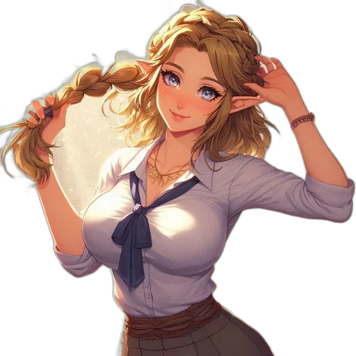staff, dress, crown, face transparent PNG cut-out