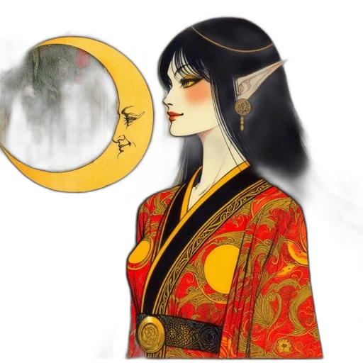 mask, fantasy art, concept art, watercolor transparent PNG cut-out