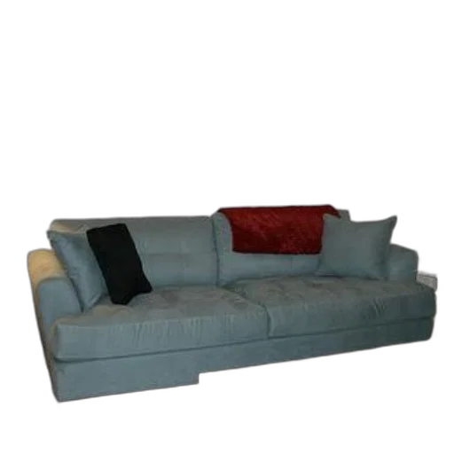 furniture, 3d render, photorealistic, blue transparent PNG cut-out
