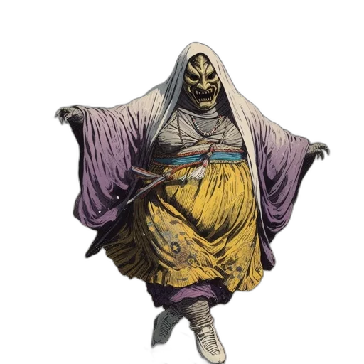 mask, staff, creature, concept art transparent PNG cut-out