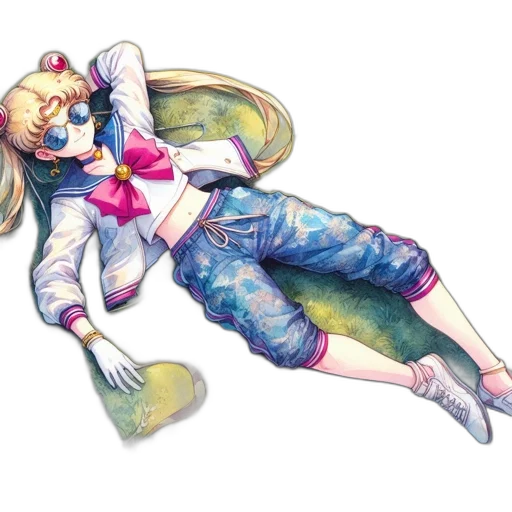 watercolor, concept art, vaporwave, pixel art transparent PNG cut-out
