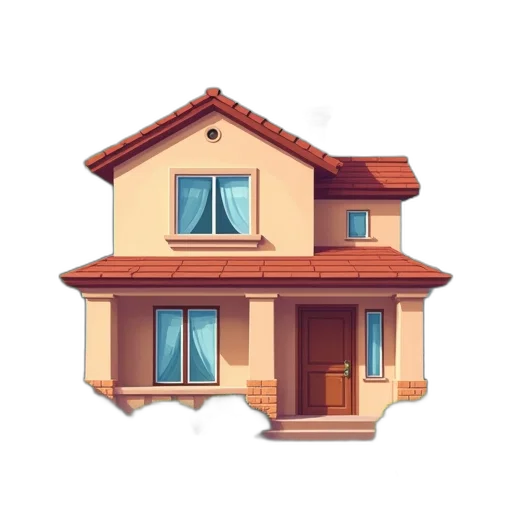 building, furniture, 3d render, pixel art transparent PNG cut-out