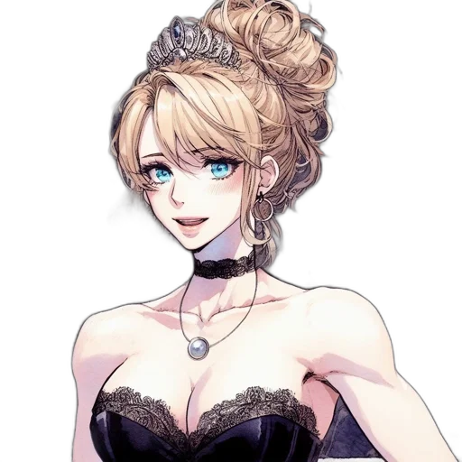 dress, crown, staff, jewelry transparent PNG cut-out