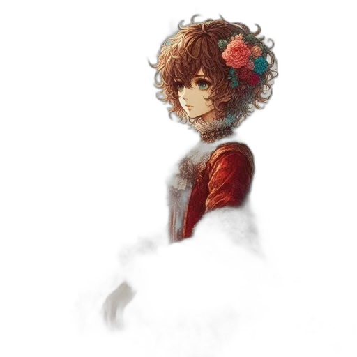 crown, face, flower, dress transparent PNG cut-out