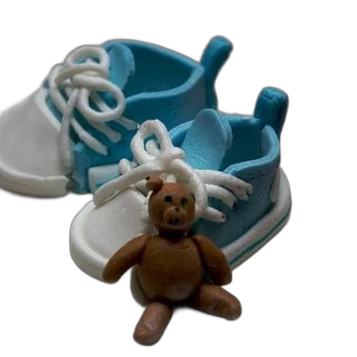 shoes, 3d render, small, brown transparent PNG cut-out