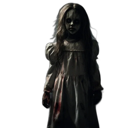 dress, face, creature, staff transparent PNG cut-out