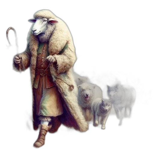 animal, staff, mask, jacket transparent PNG cut-out
