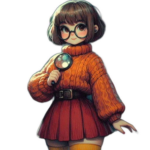 jacket, staff, dress, creature transparent PNG cut-out