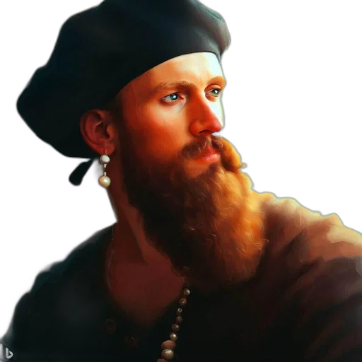 face, hat, photorealistic, fantasy art transparent PNG cut-out