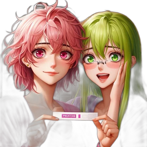 hair, anime, pixel art, watercolor transparent PNG cut-out