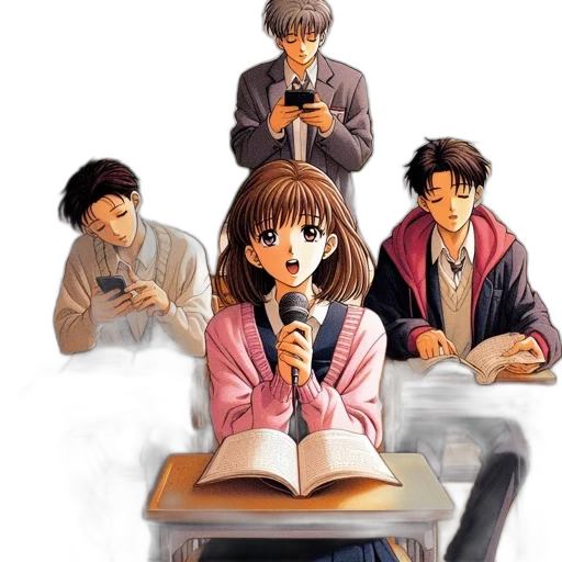 staff, anime, concept art, cartoon transparent PNG cut-out