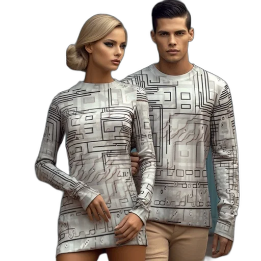 dress, jacket, robot, cyberpunk transparent PNG cut-out