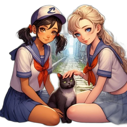 staff, animal, hat, anime transparent PNG cut-out
