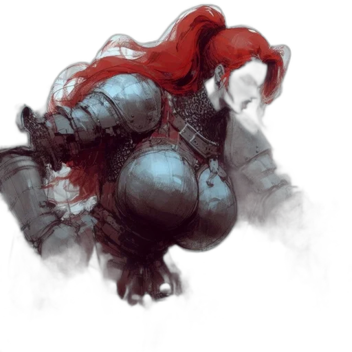 creature, dragon, hair, weapon transparent PNG cut-out