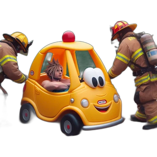 car, concept art, 3d render, fire transparent PNG cut-out