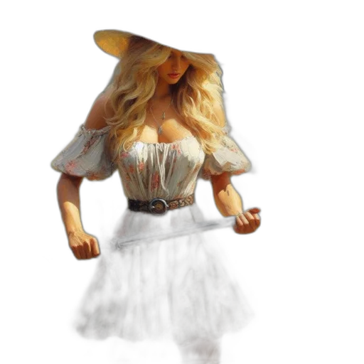 dress, hat, mask, hair transparent PNG cut-out