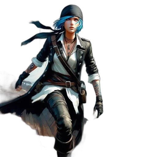 jacket, concept art, fantasy art, cyberpunk transparent PNG cut-out