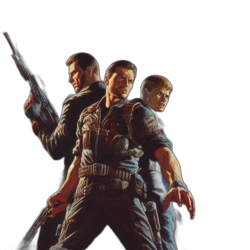 weapon, jacket, concept art, comic book art transparent PNG cut-out