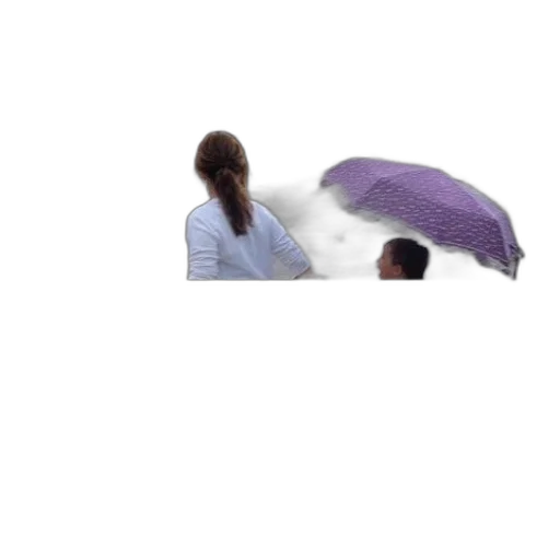 umbrella, staff, jacket, hat transparent PNG cut-out
