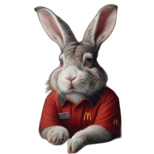 animal, staff, photorealistic, cartoon transparent PNG cut-out