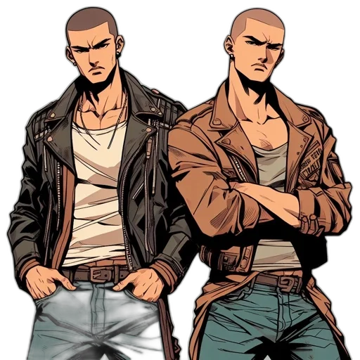 jacket, comic book art, concept art, cartoon transparent PNG cut-out