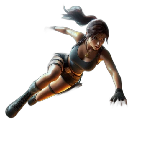 concept art, comic book art, 3d render, pixel art transparent PNG cut-out