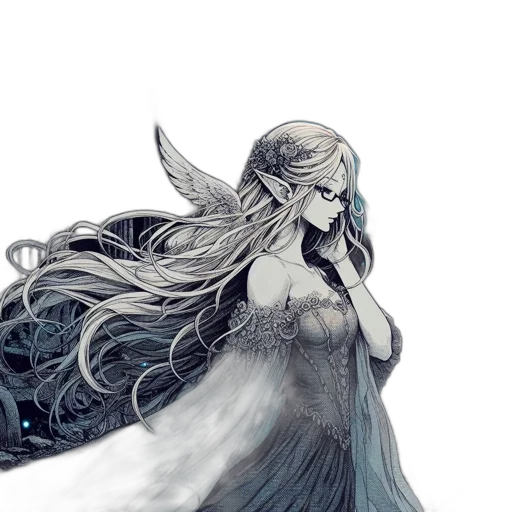 dress, dragon, sword, crown transparent PNG cut-out