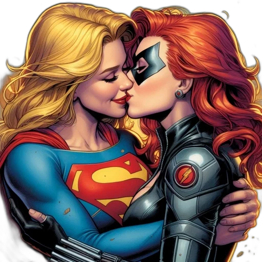 comic book art, concept art, two, animated transparent PNG cut-out