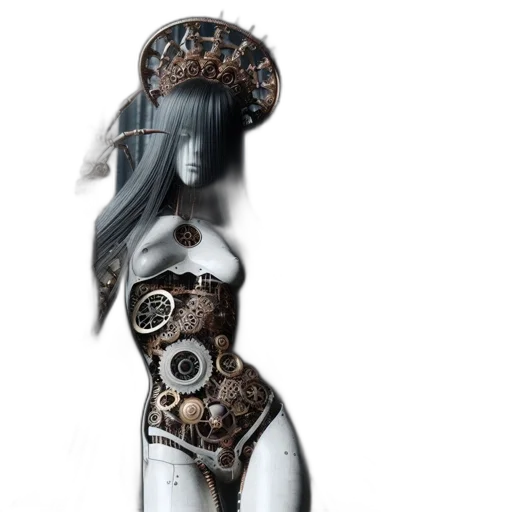 robot, jewelry, dress, mask transparent PNG cut-out