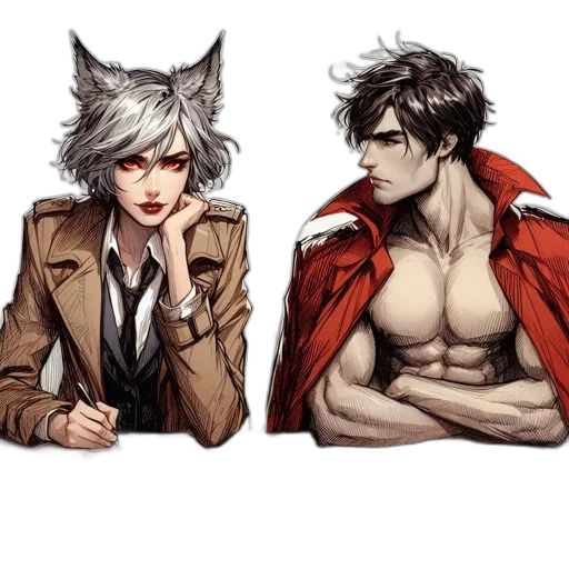 jacket, concept art, pixel art, comic book art transparent PNG cut-out