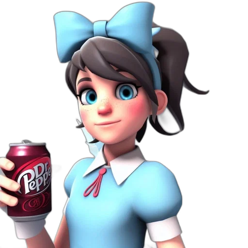 robot, bottle, staff, 3d render transparent PNG cut-out