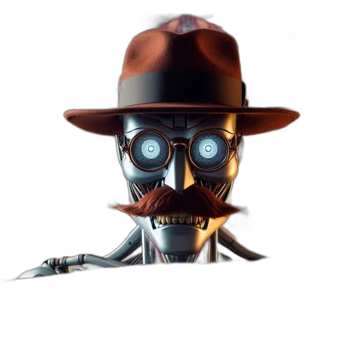 robot, mask, hat, face transparent PNG cut-out