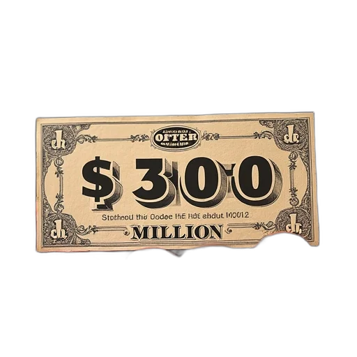 300, million, powerball, ticket transparent PNG cut-out