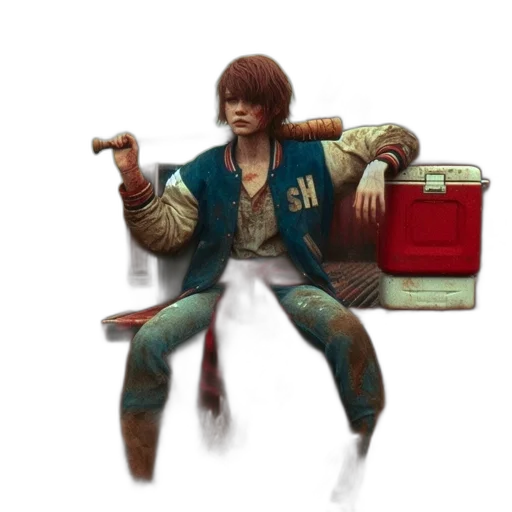 jacket, staff, weapon, sword transparent PNG cut-out