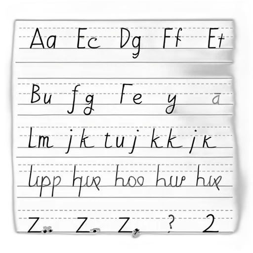 letter, handwriting, practice, booklet transparent PNG cut-out