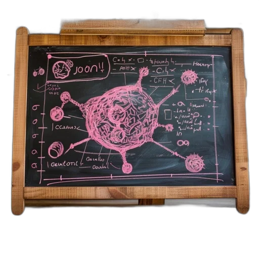 concept art, outer space, chalkboard, large transparent PNG cut-out