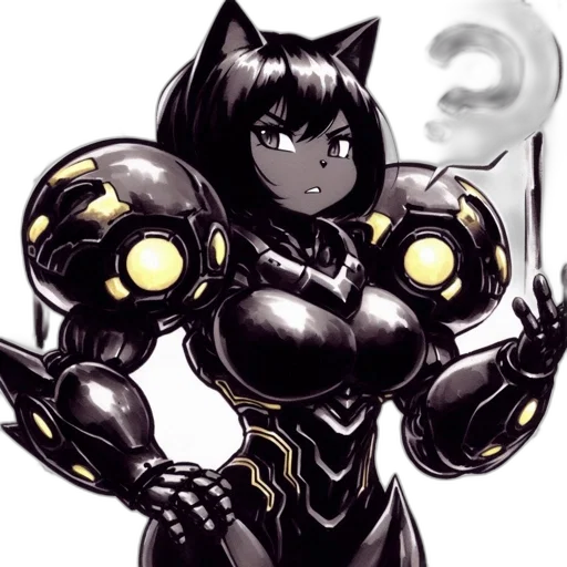 robot, weapon, staff, anime transparent PNG cut-out