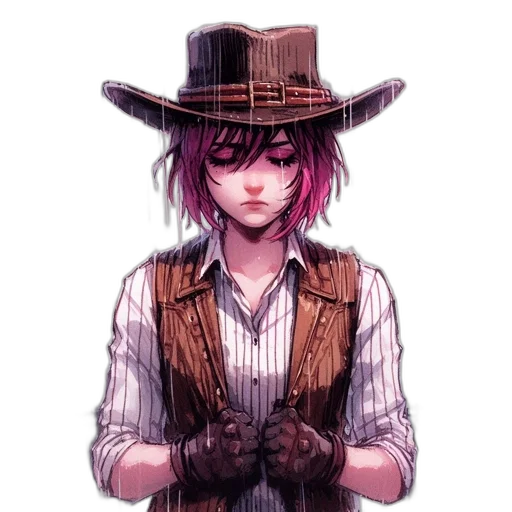 hat, staff, weapon, jacket transparent PNG cut-out