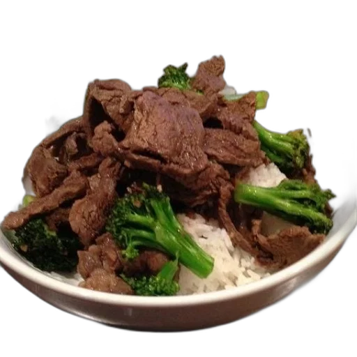 food, bowl, beef, broccoli transparent PNG cut-out
