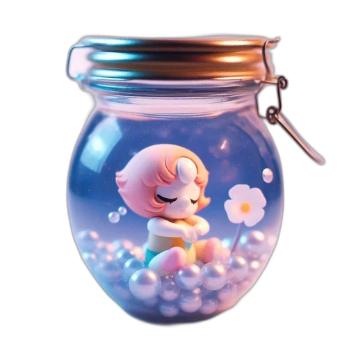 bottle, jewelry, concept art, 3d render transparent PNG cut-out