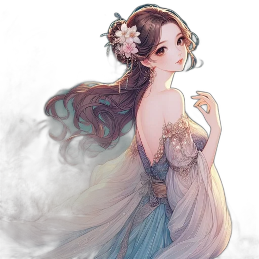 dress, crown, flower, jewelry transparent PNG cut-out
